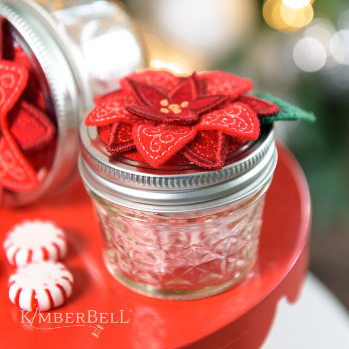 Poinsettia Jar Topper