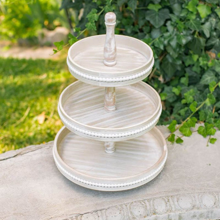 Beaded 3-Tier Tray
