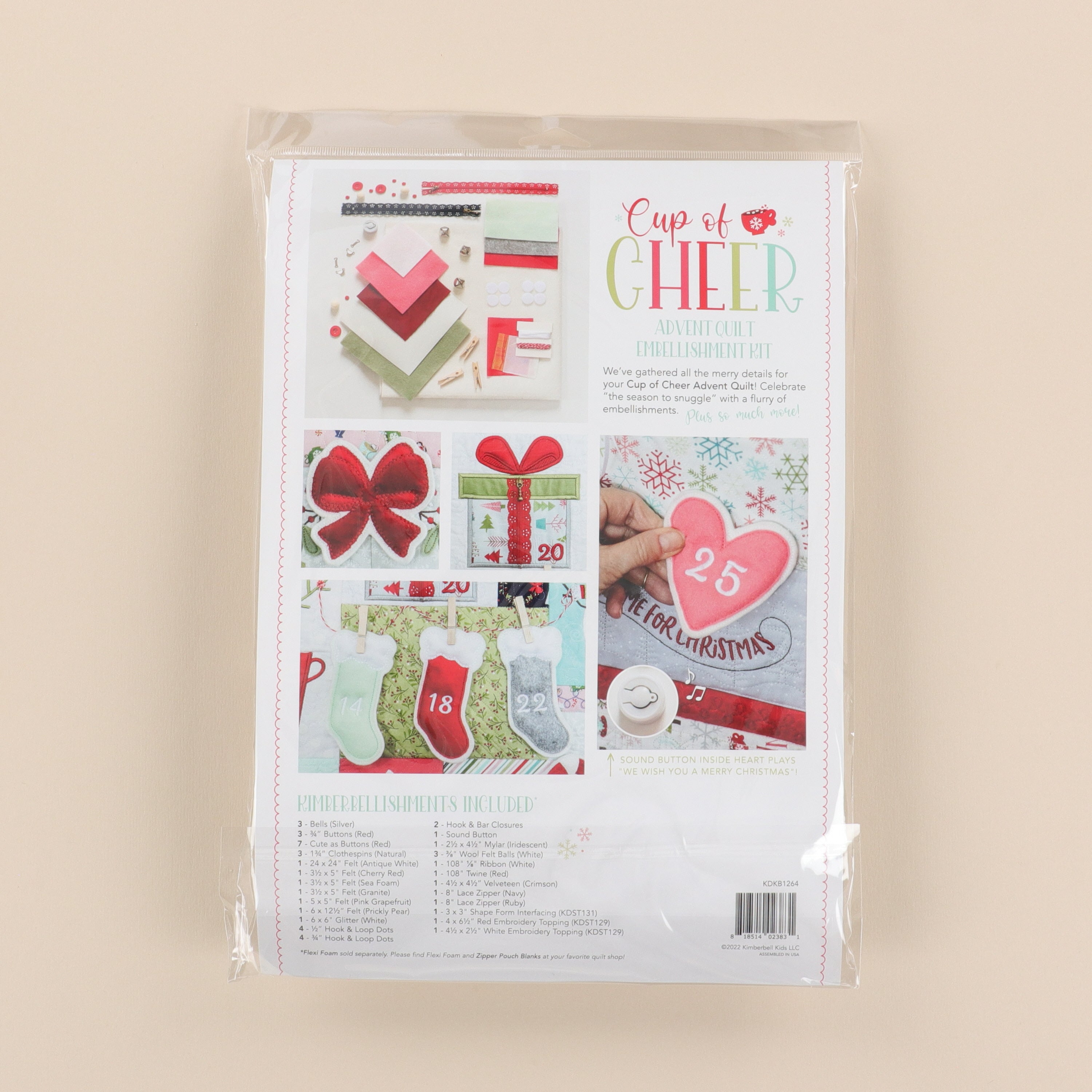 Cup of Cheer Advent Quilt, Embellishment Kit | Kimberbell