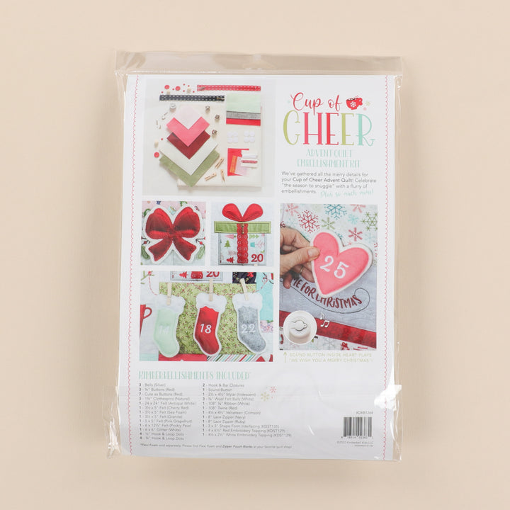 Cup of Cheer Advent Quilt, Embellishment Kit