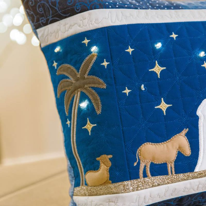 Nativity Bench Pillow (Digital Download)