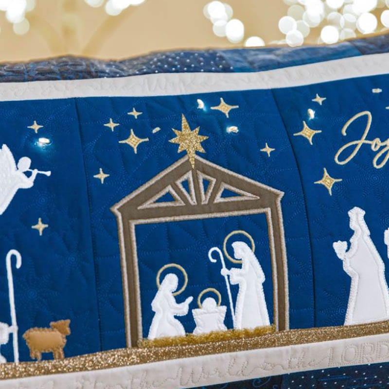 Nativity Bench Pillow (Digital Download)