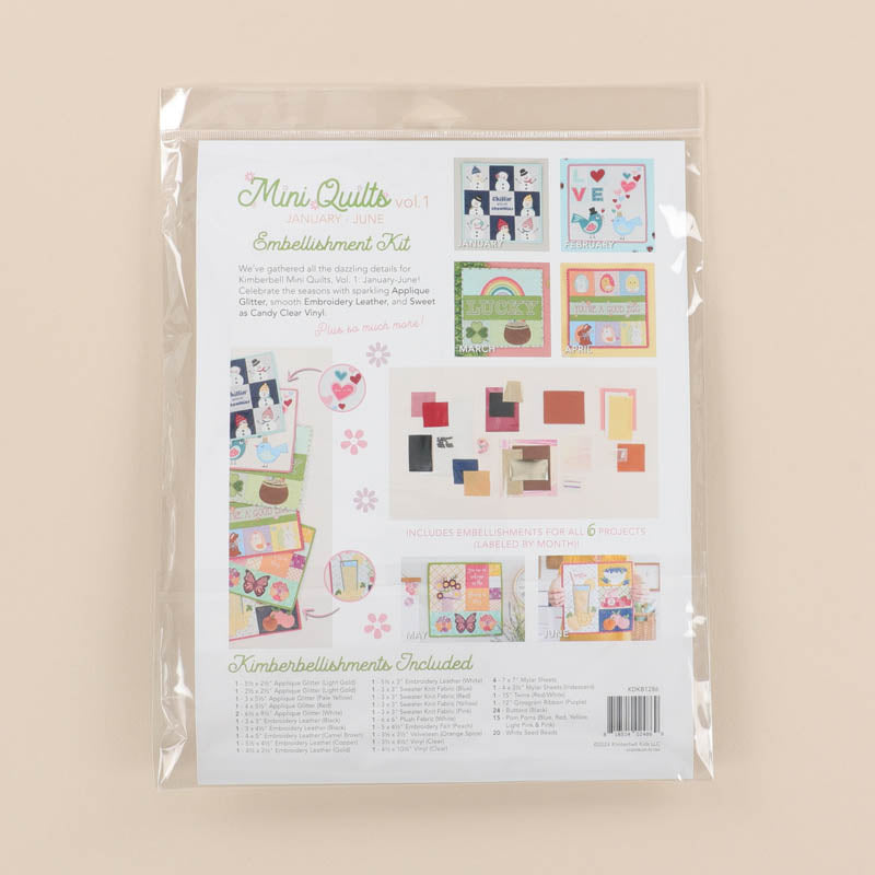 Mini Quilts, Vol. 1: Jan - June Embroidery Embellishment Kit