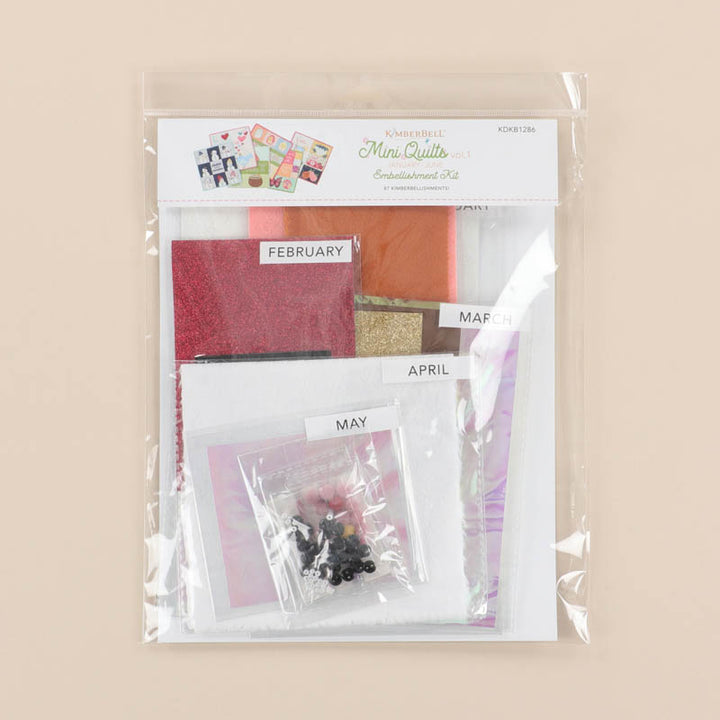 Mini Quilts, Vol. 1: Jan - June Embroidery Embellishment Kit