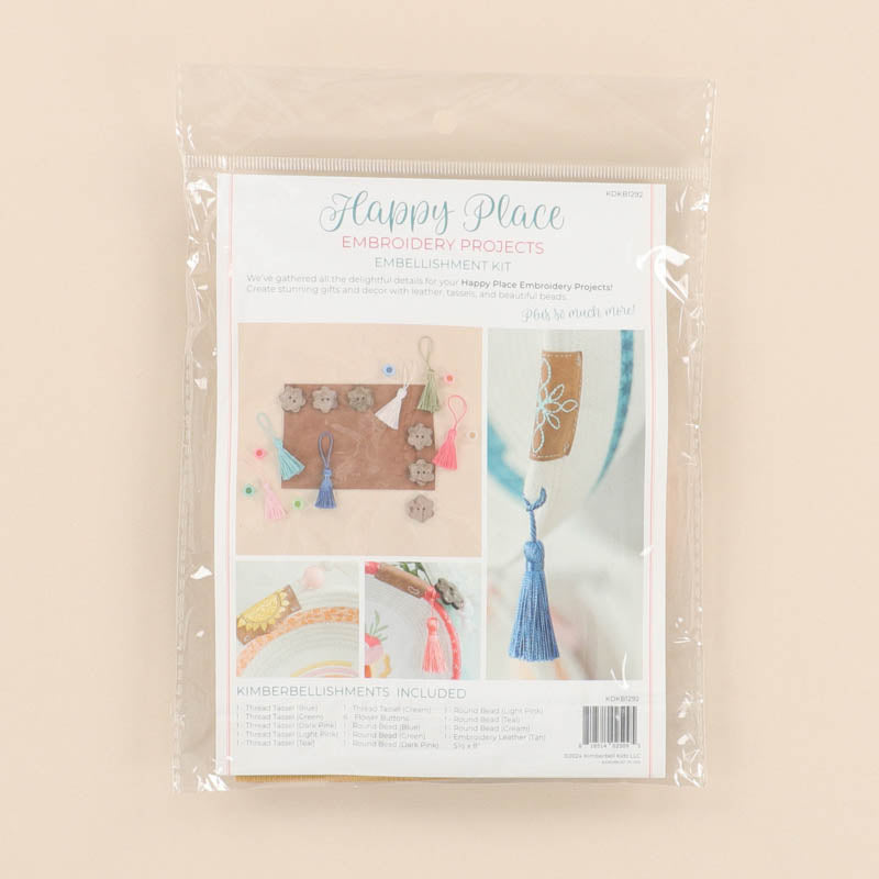 Happy Place Embroidery Projects Embellishment Kit