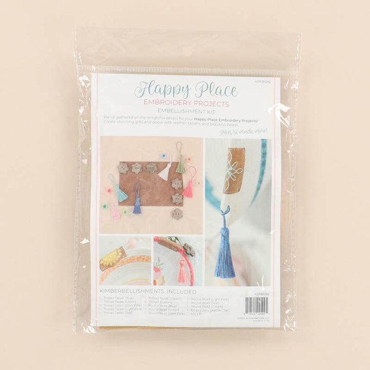Happy Place Embroidery Projects Embellishment Kit