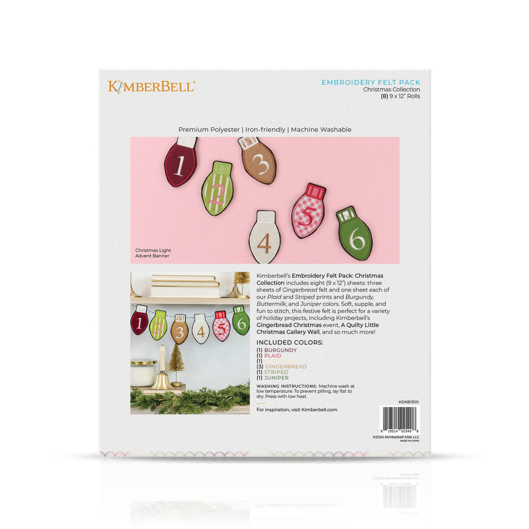 Embroidery Felt Pack, Christmas Collection