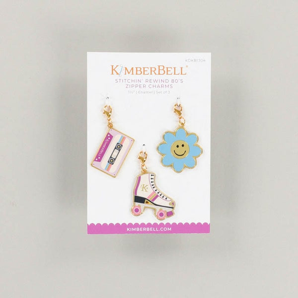 80's Zipper Charms, Set of 3