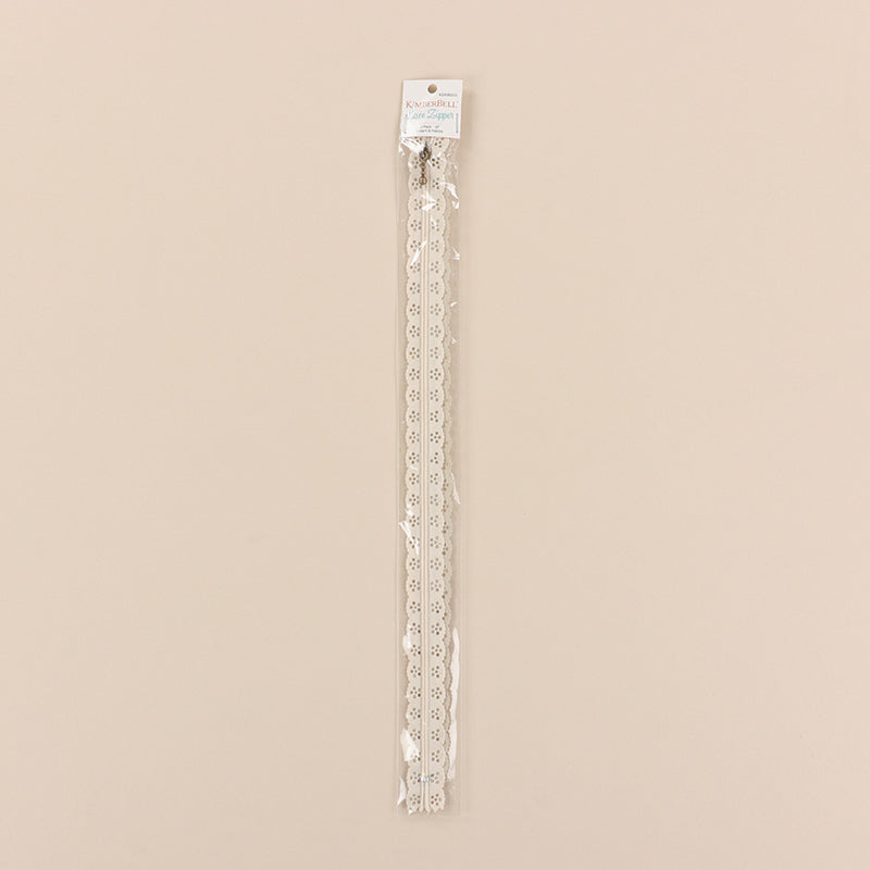 Cream and Pebble Lace Zippers 2 Pack