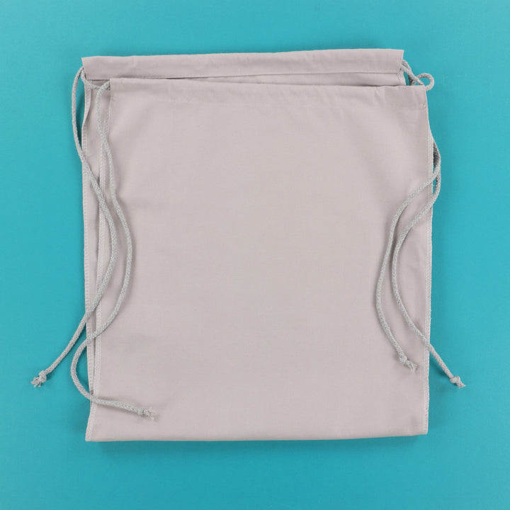 Canvas Cinch Backpack Blank, Light Grey