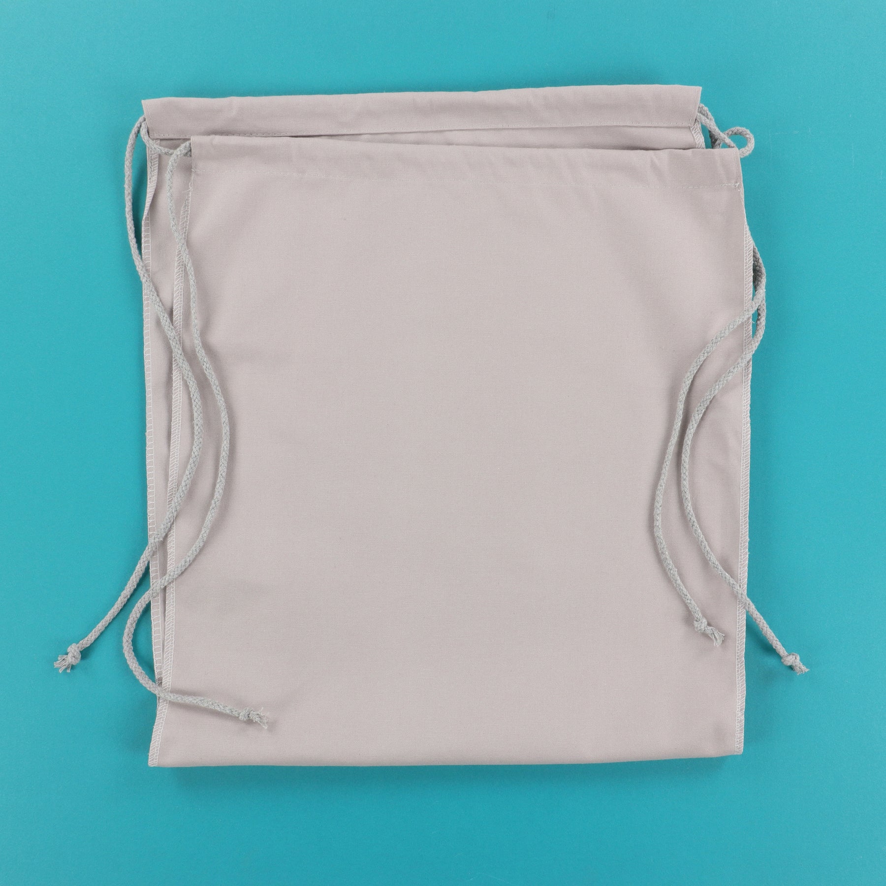 Canvas Cinch Backpack Blank, Light Grey