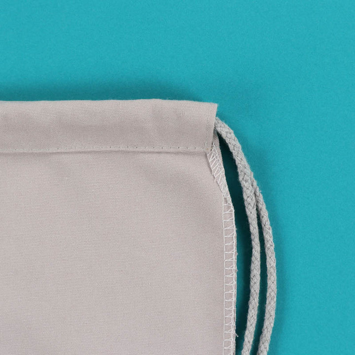 Canvas Cinch Backpack Blank, Light Grey