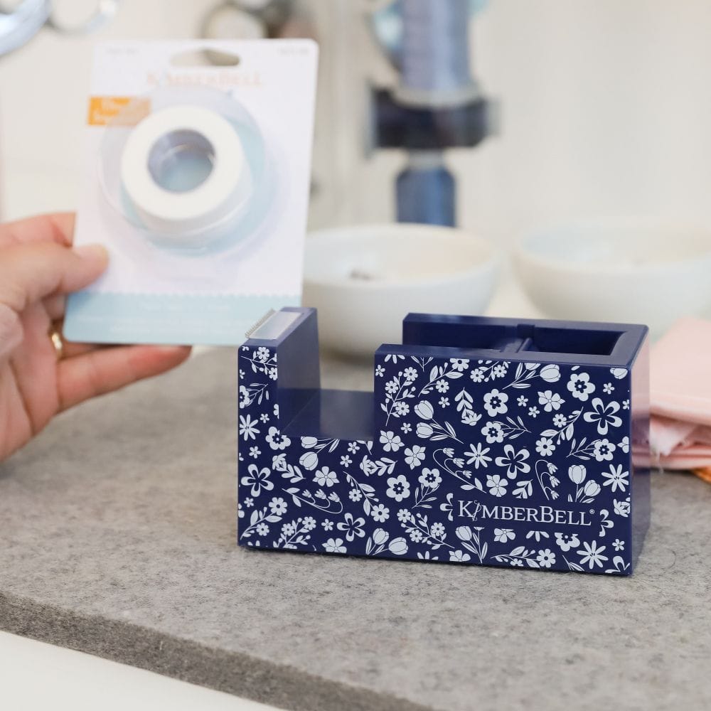 Navy Floral Tape Dispenser