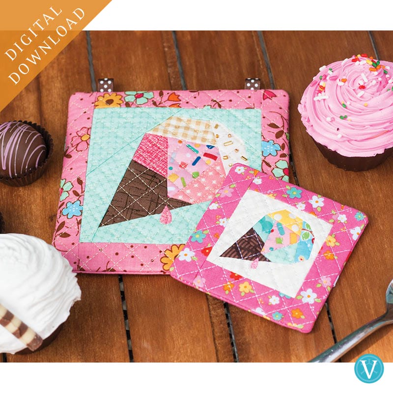 KDVT1020 Machine Embroider by Number: Ice Cream Cone