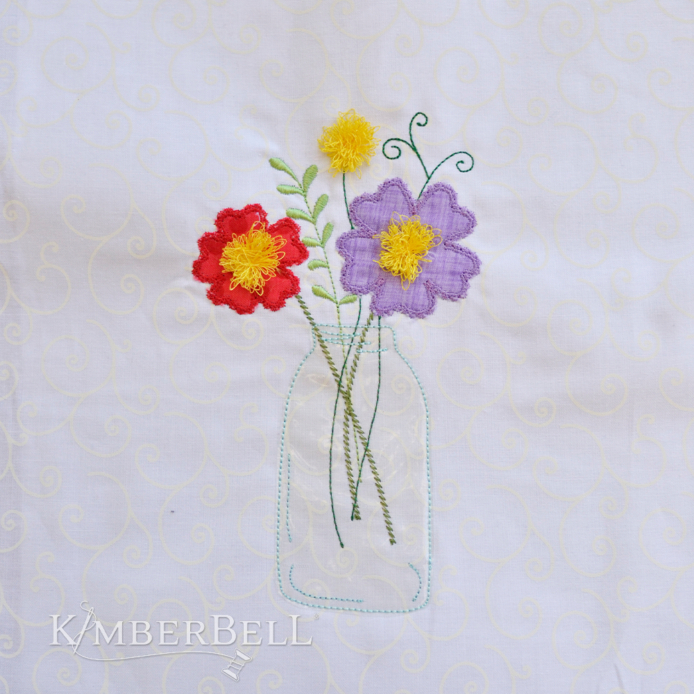 Fun with Fringe: Jars of Seasonal Flowers