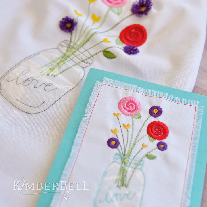 Fun with Fringe: Jars of Seasonal Flowers