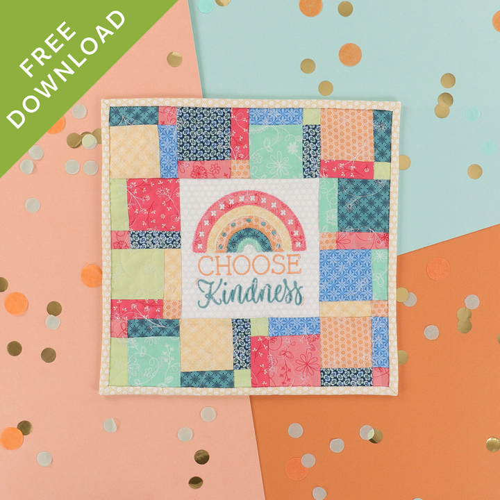 Choose Kindness Mini Quilt PDF Pattern (Free Download)