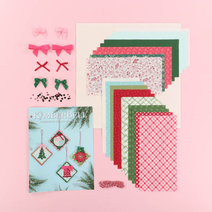 Top It With a Bow Quilty Ornaments - Machine Embroidery Project Kit