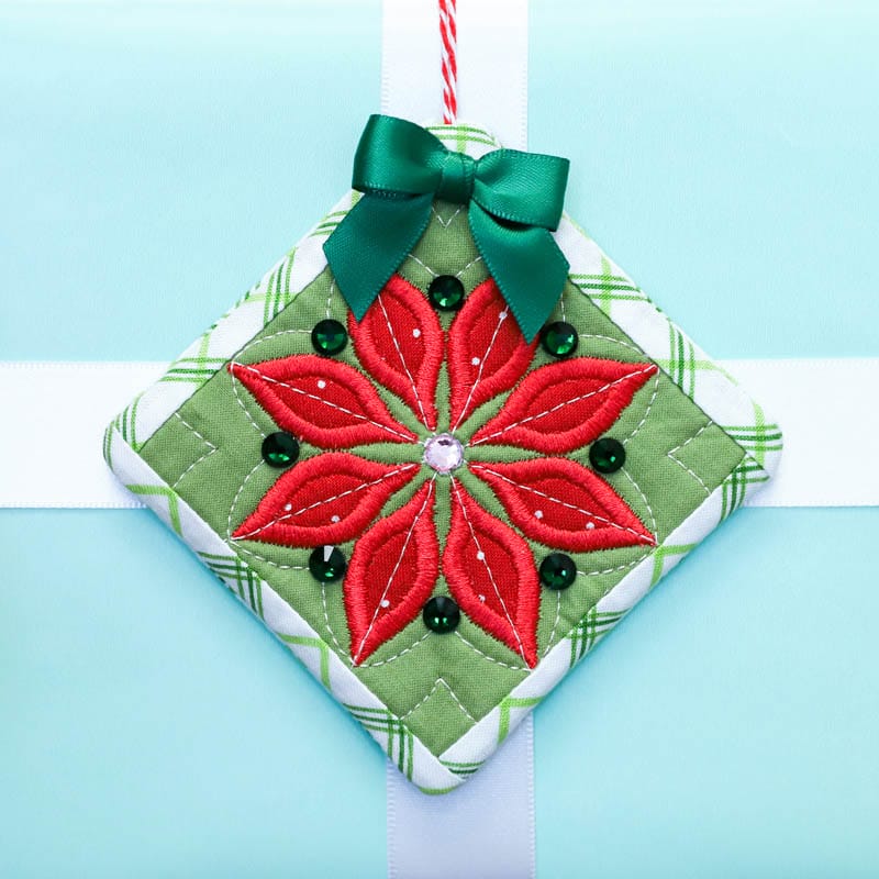 Top It With a Bow Quilty Ornaments - Machine Embroidery Project Kit