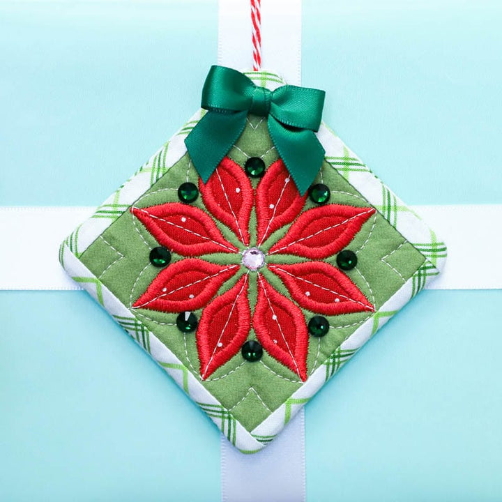 Top It With a Bow Quilty Ornaments - Machine Embroidery Project Kit