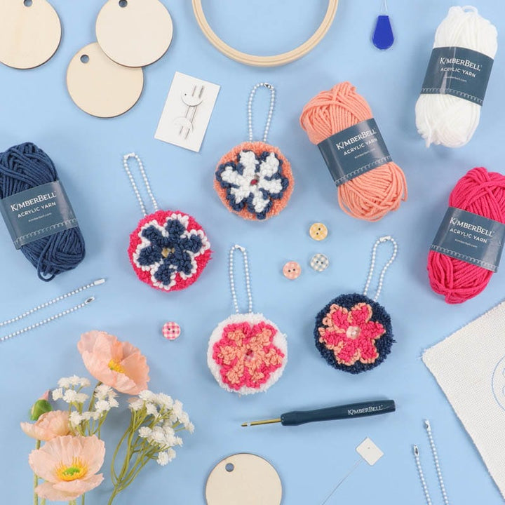 Hello Daisy Key Chain Punch Needle Kit