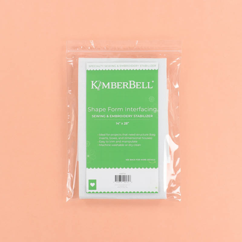Kimberbell Shape Form interfacing package on a peach background
