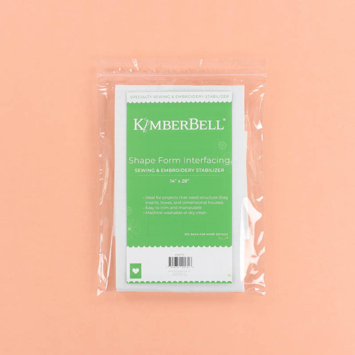 Kimberbell Shape Form interfacing package on a peach background