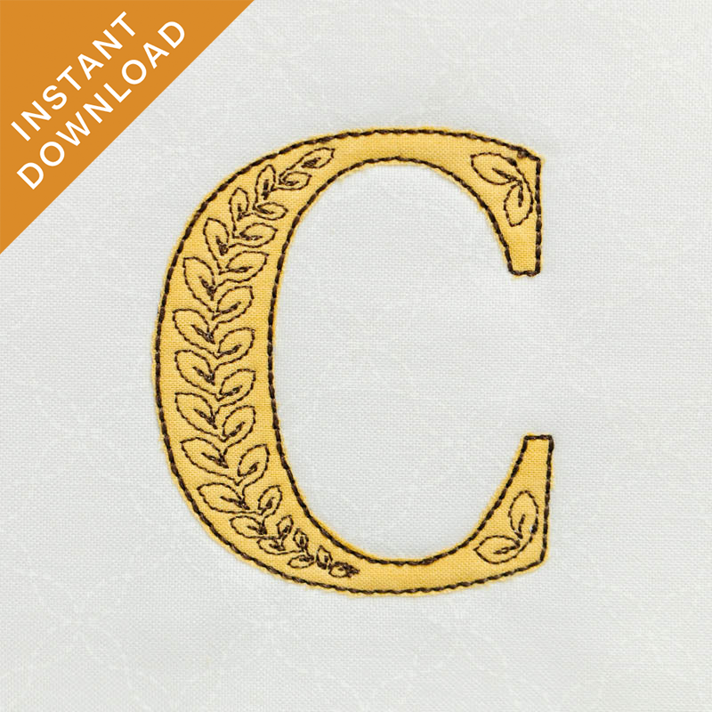 Leafy Vine Alphabet - C