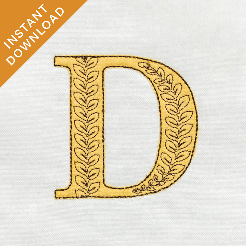 Leafy Vine Alphabet - D