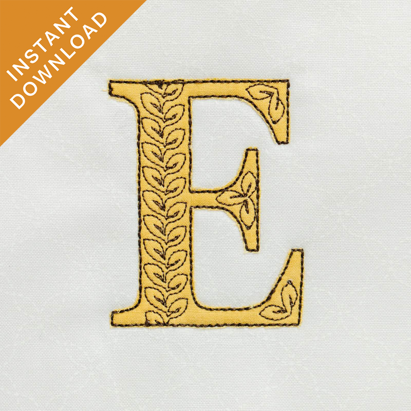 Leafy Vine Alphabet - E