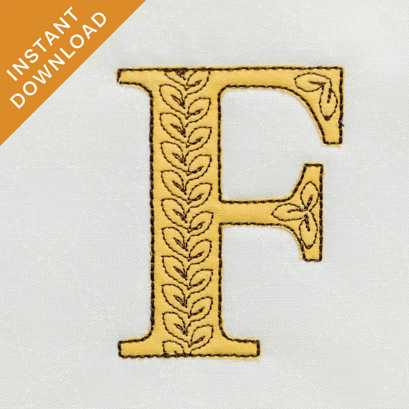 Leafy Vine Alphabet - F
