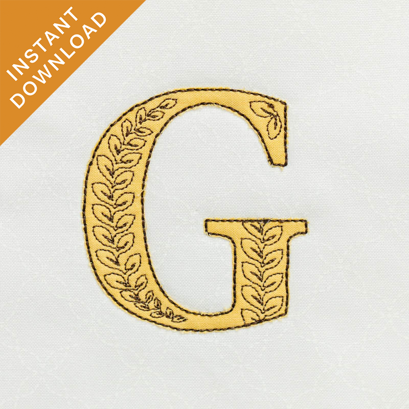 Leafy Vine Alphabet - G