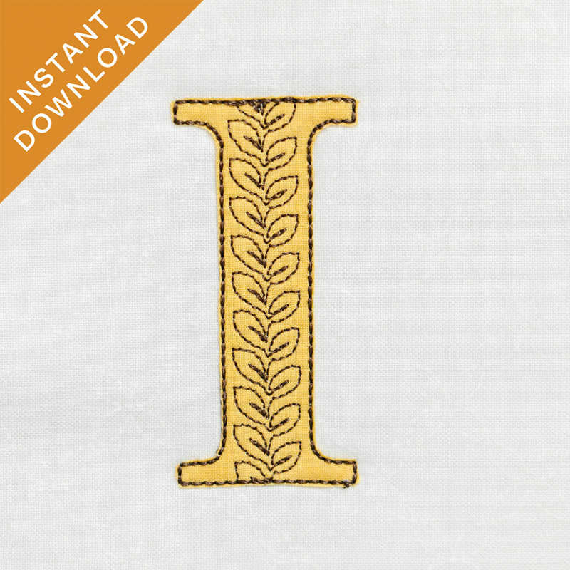 Leafy Vine Alphabet - I