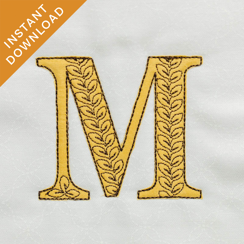 Leafy Vine Alphabet - M