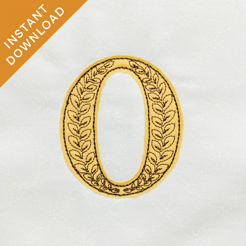 Leafy Vine Alphabet - O
