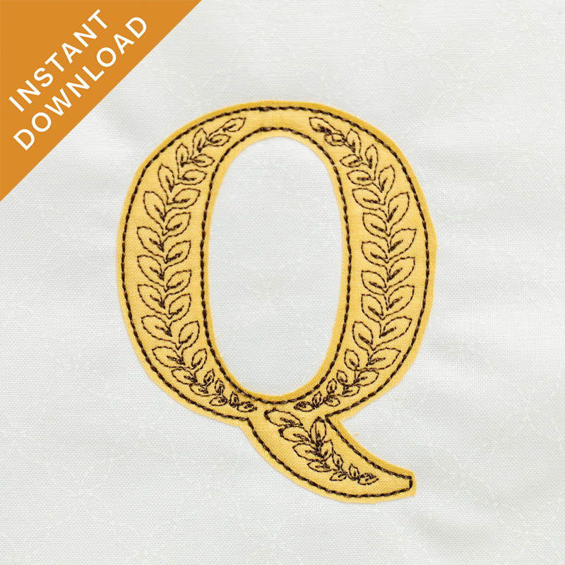 Leafy Vine Alphabet - Q