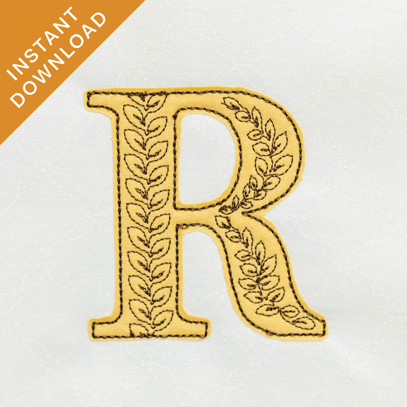 Leafy Vine Alphabet - R