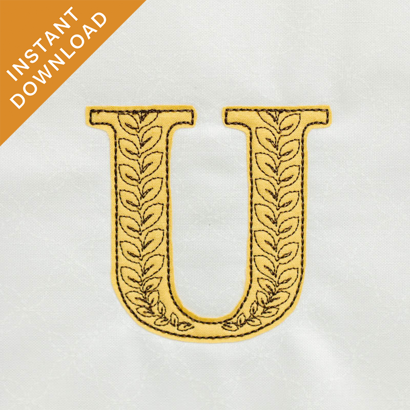 Leafy Vine Alphabet - U