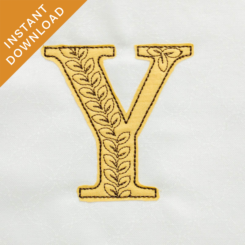 Leafy Vine Alphabet - Y