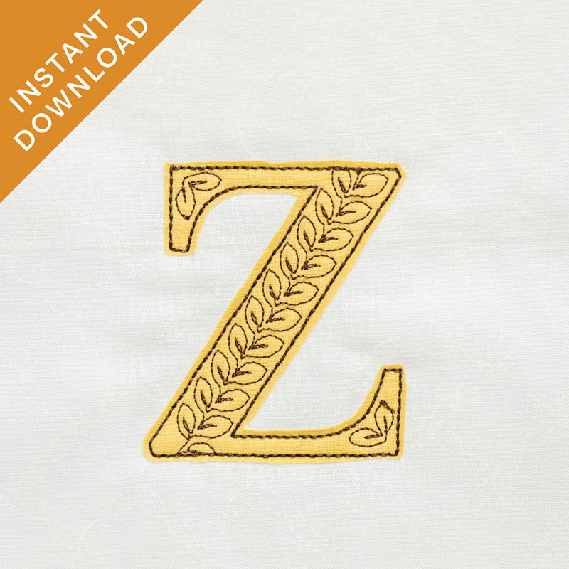 Leafy Vine Alphabet - Z