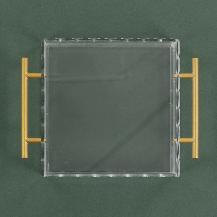 8x8 Acrylic Scalloped Tray