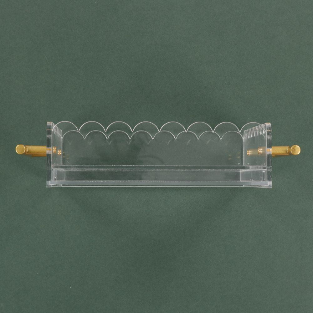 8x8 Acrylic Scalloped Tray