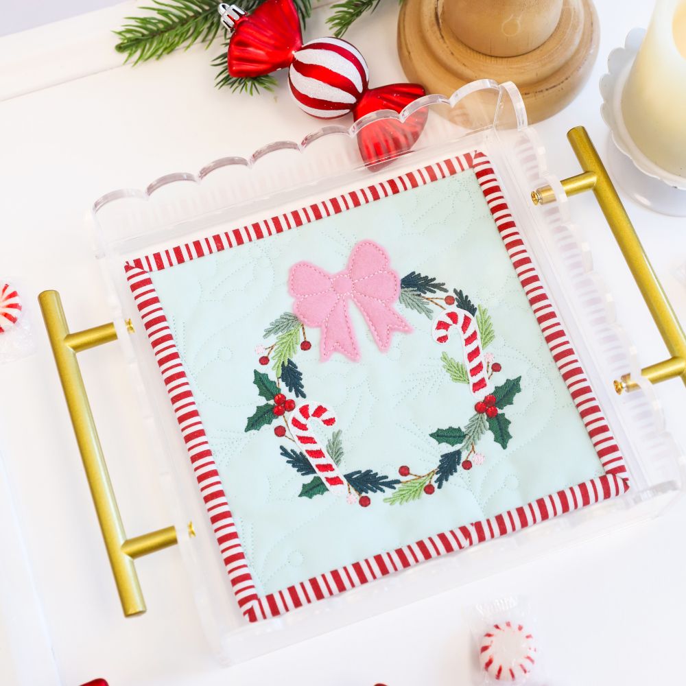 8x8 Acrylic Scalloped Tray