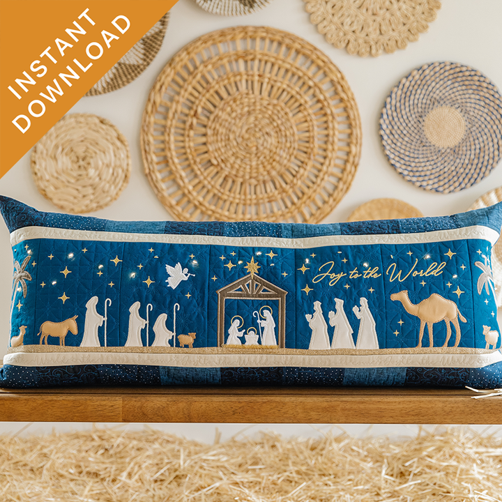 Nativity Bench Pillow (Digital Download)
