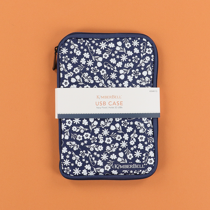 Navy Floral USB Case