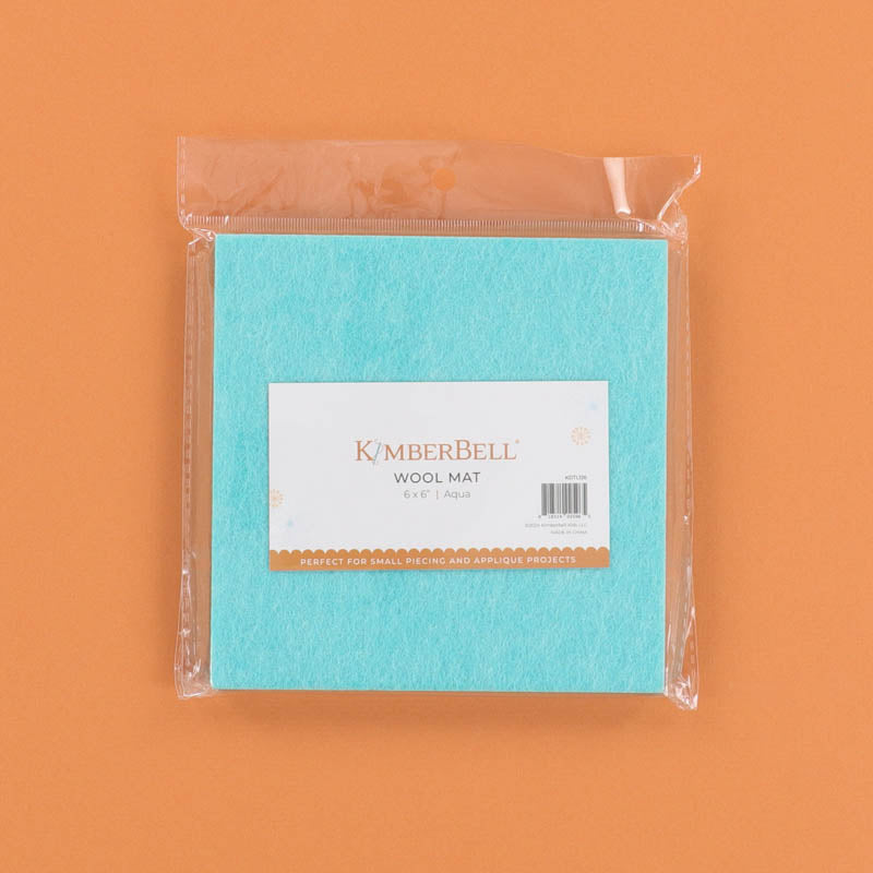 Wool Mat, Aqua, 6x6