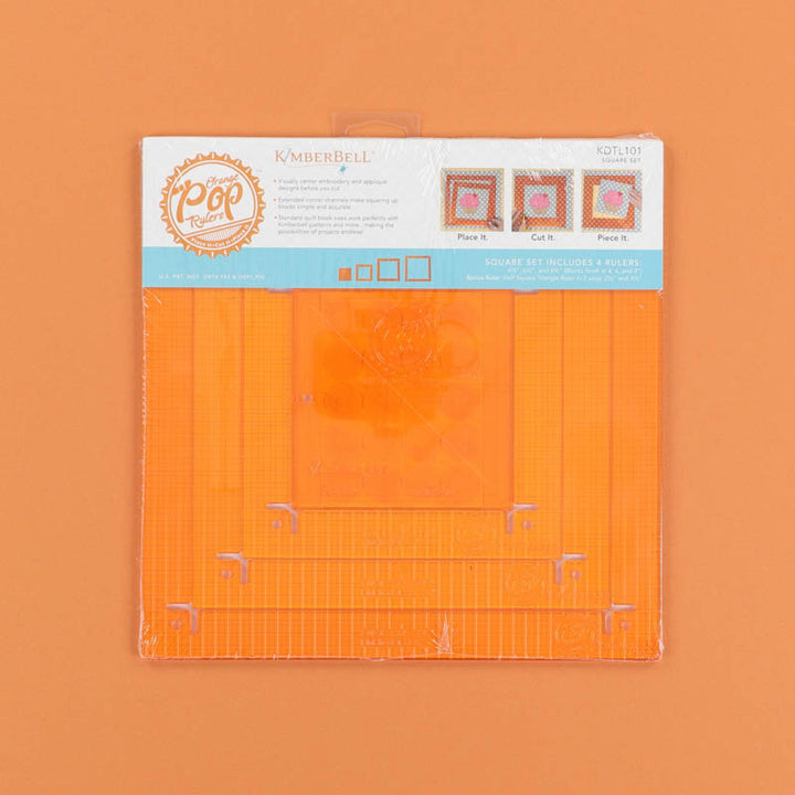 Orange Pop Rulers, Square Set