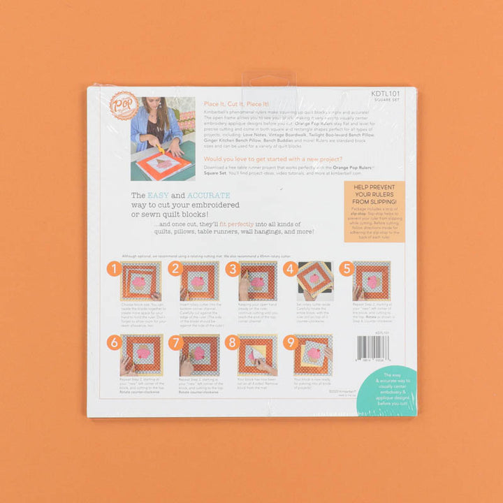 Orange Pop Rulers, Square Set
