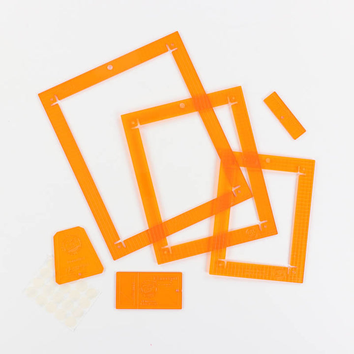 Orange Pop Rulers, Rectangle Set