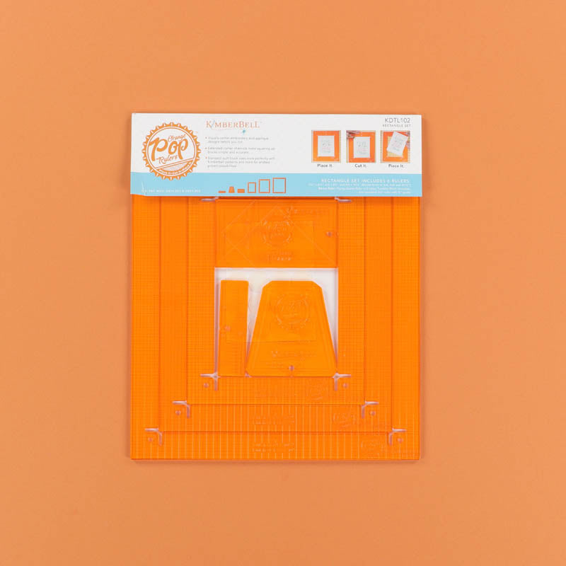 Orange Pop Rulers, Rectangle Set